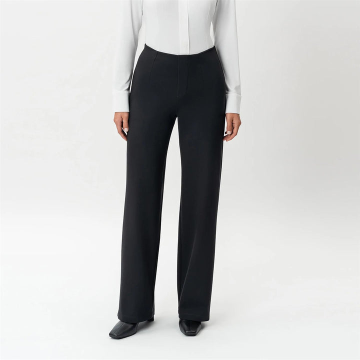 Tailored ponte relaxed trouser black