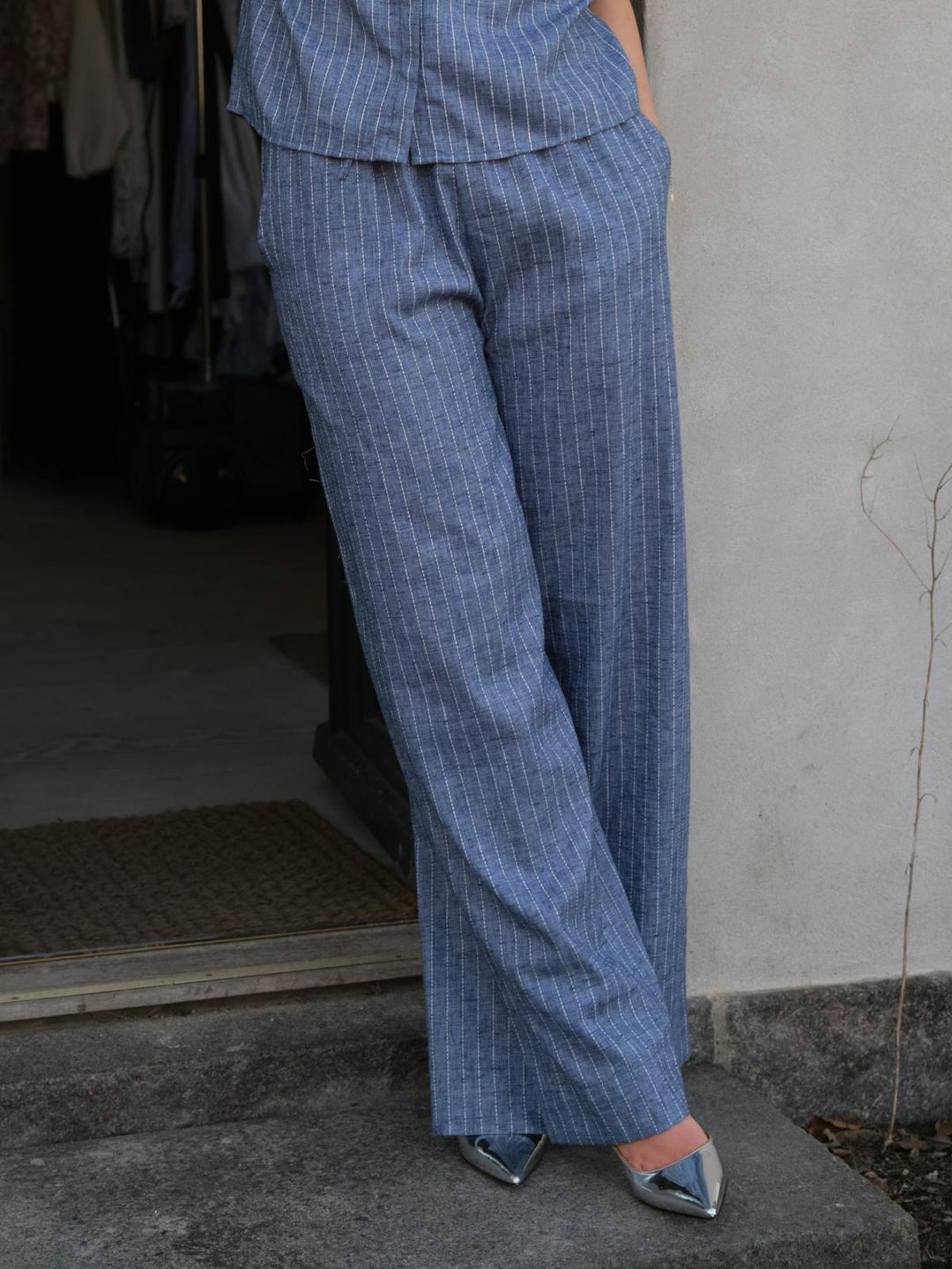 Heifa Emb Stripe Pants