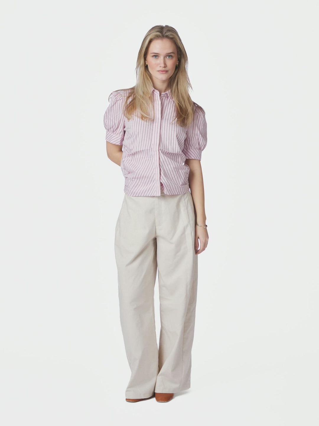 Frannie structure stripe shirt