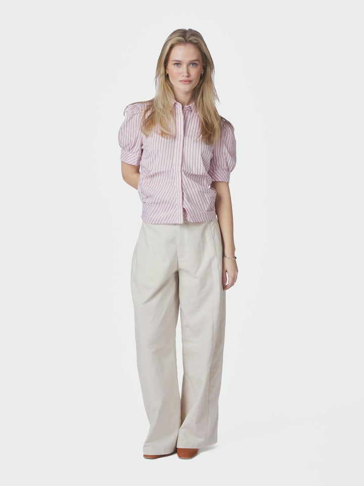 Frannie structure stripe shirt