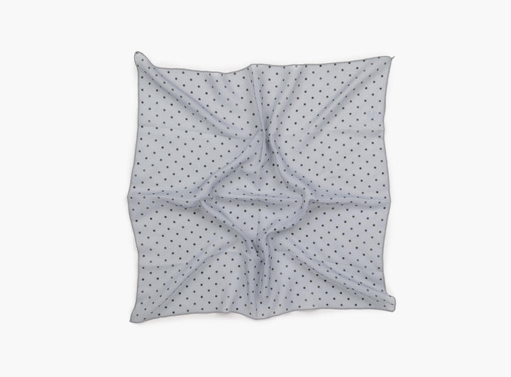 Skjerf med polkadot Lys blå