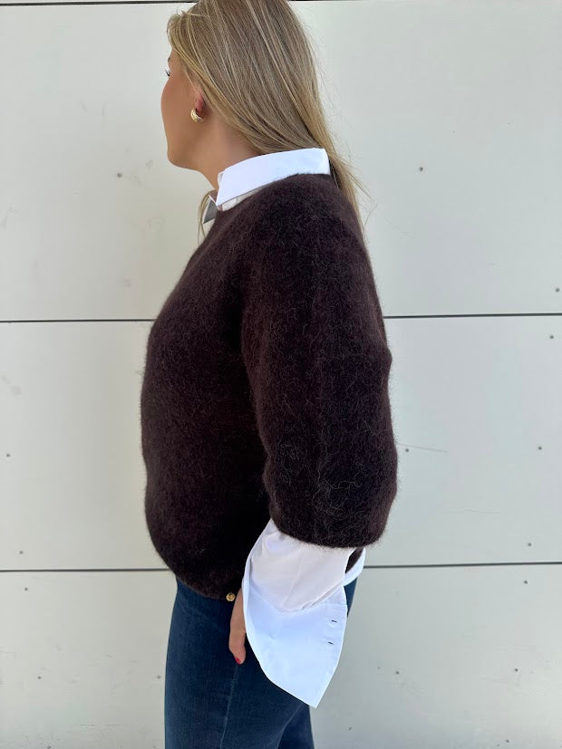 Short Sleeve Sweater brown