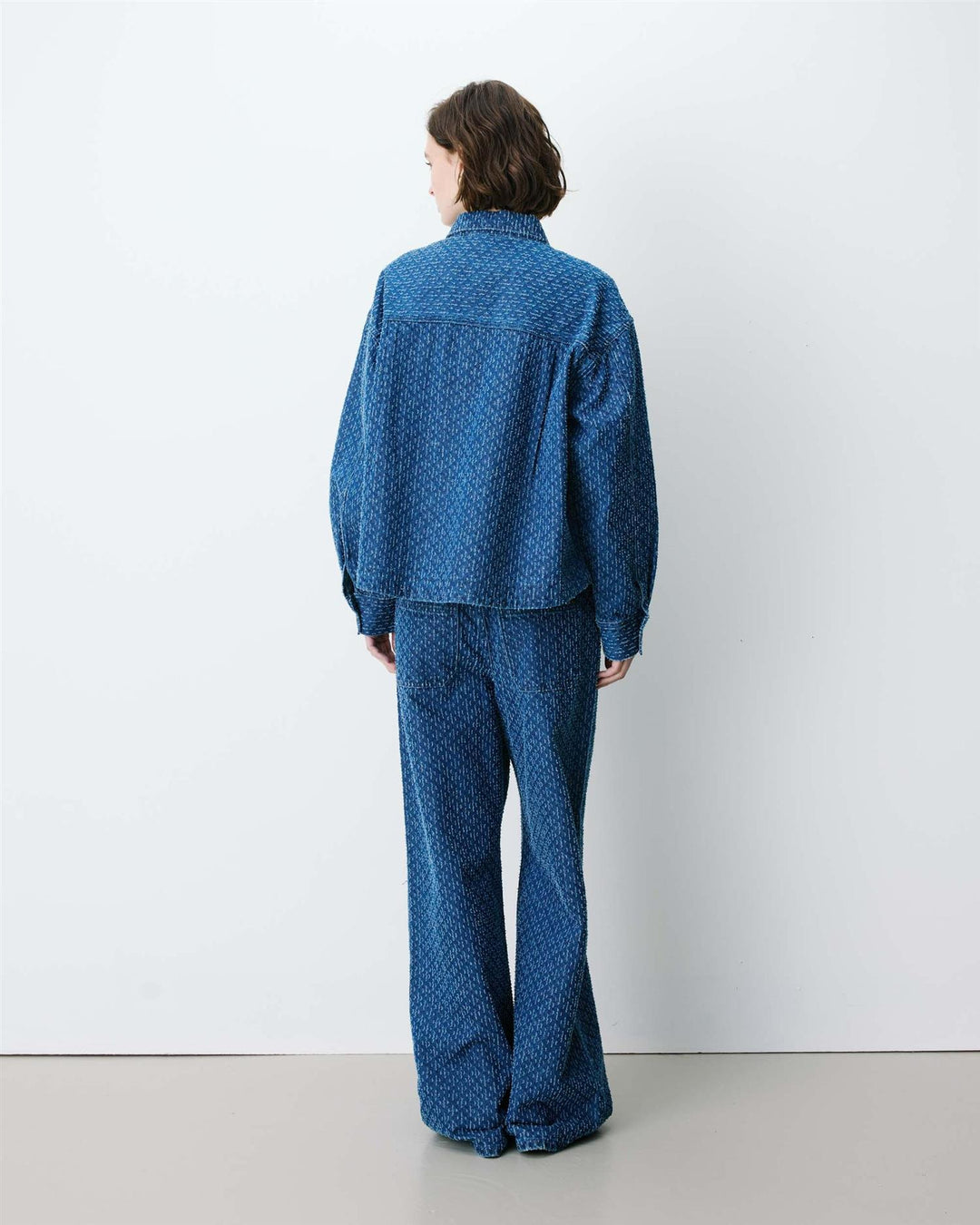 Adriana printed denimshirt medium blue