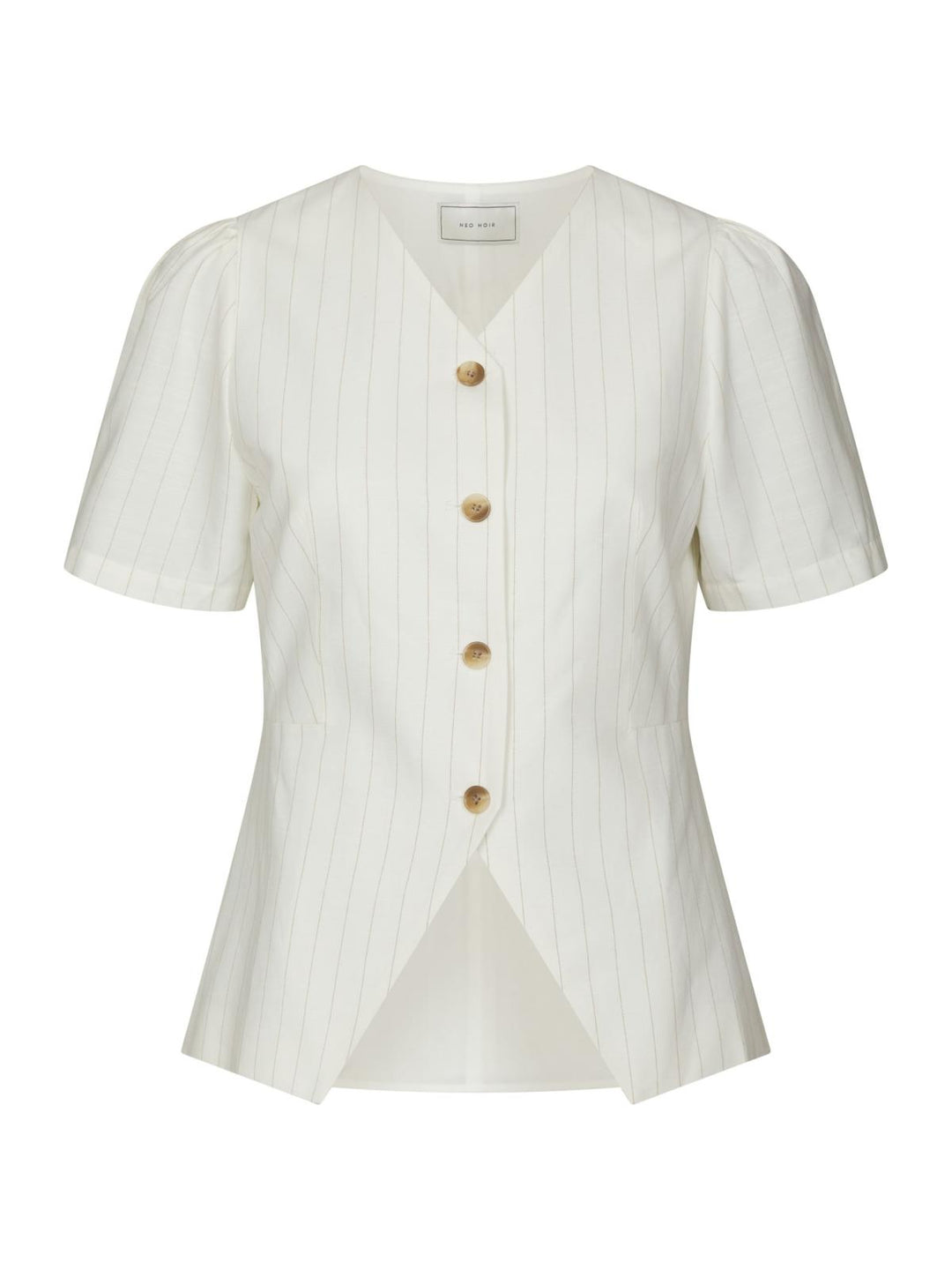 jules summer stripe blouse taupe stripe