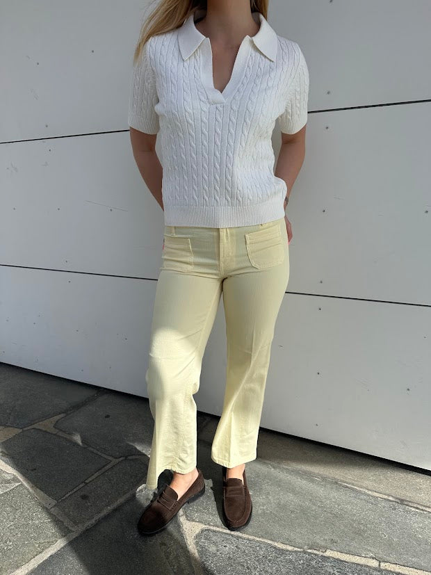 Tess pocket cropped