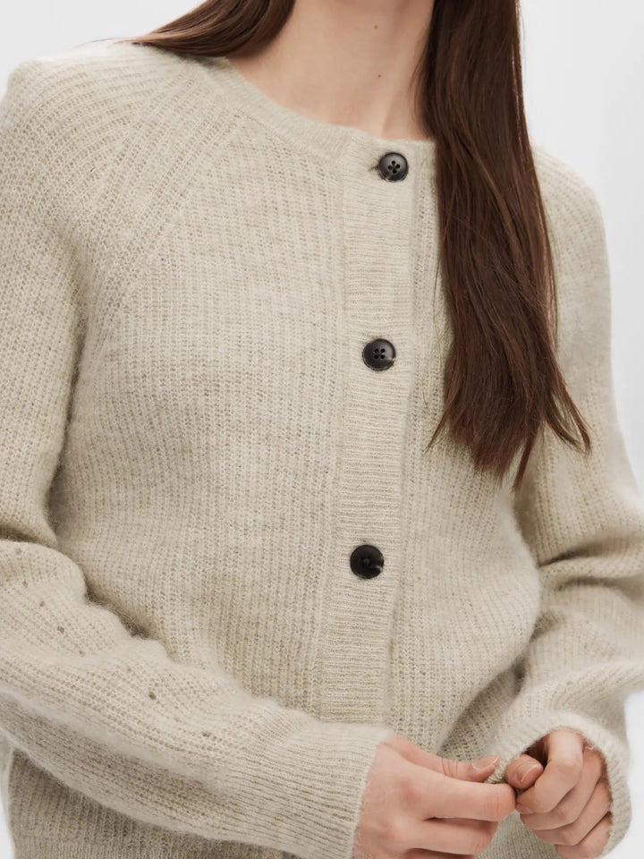 SLFLULU LS KNIT SHORT CARDIGAN