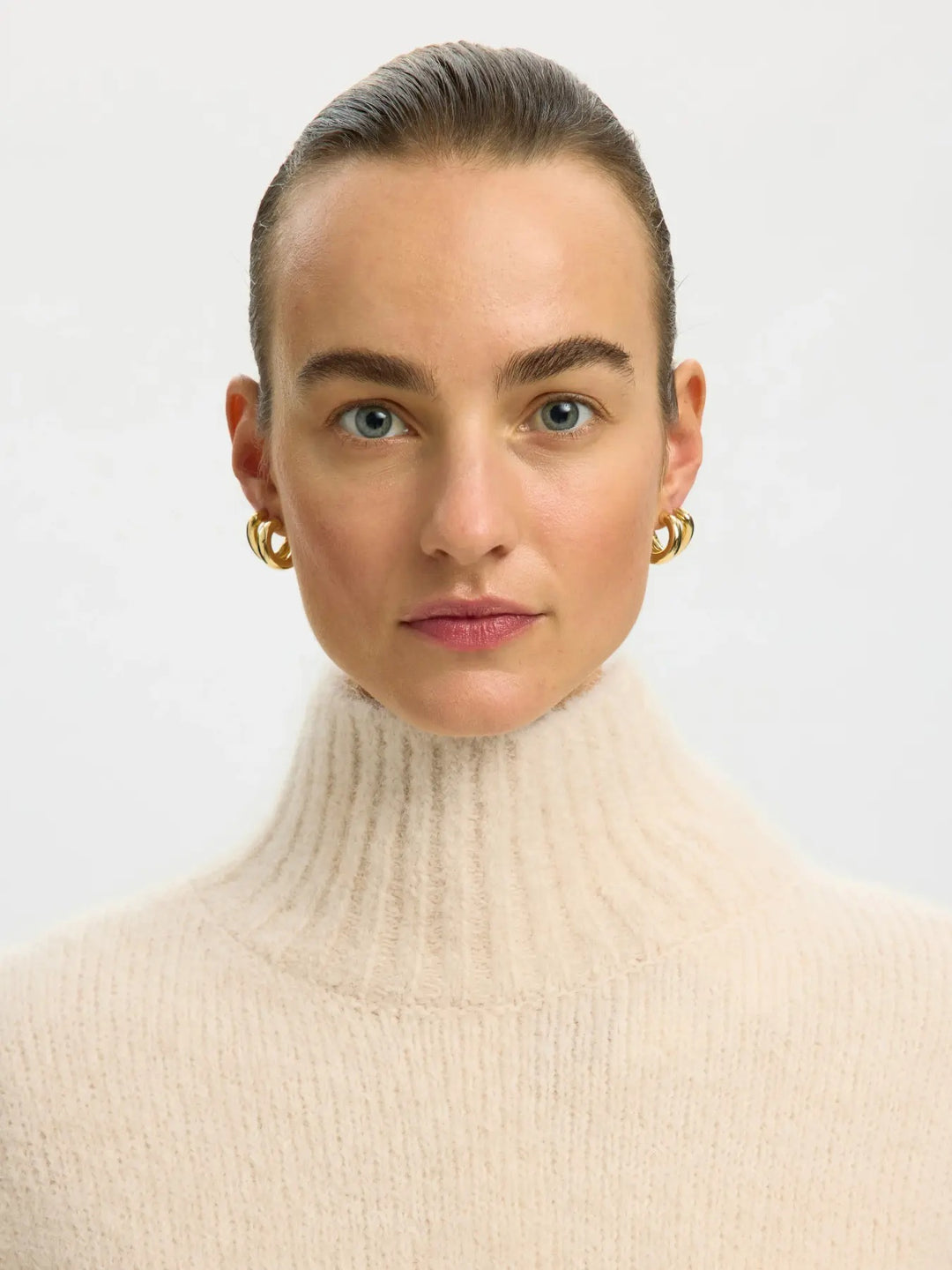 Gabriella knit high neck birch
