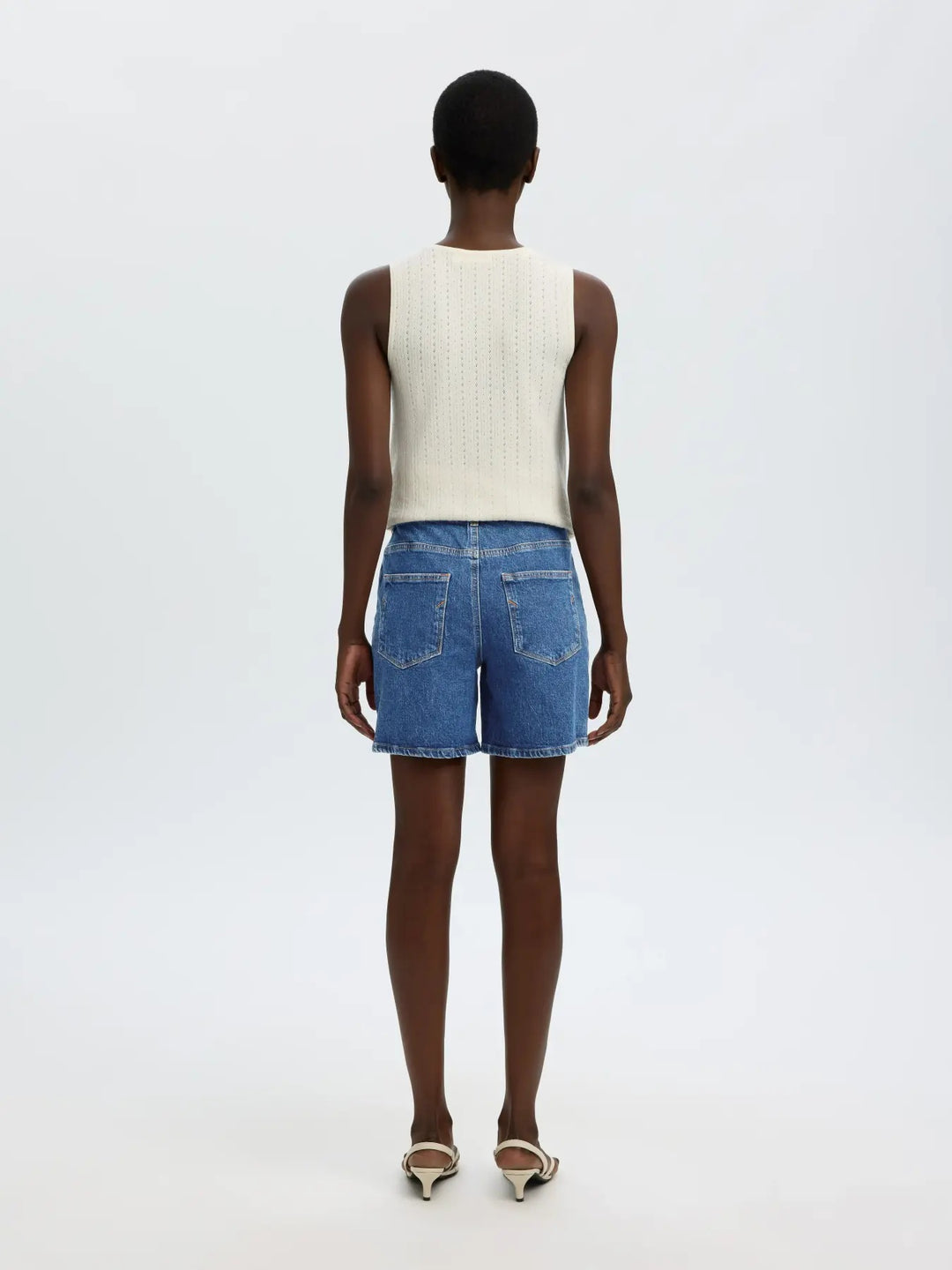 Krista Mid Blue Denim Shorts