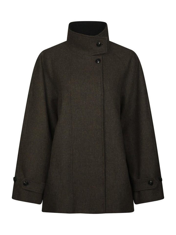Mariel mini check jacket brown
