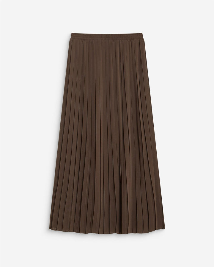Anissa pleated maxi skirt kaki