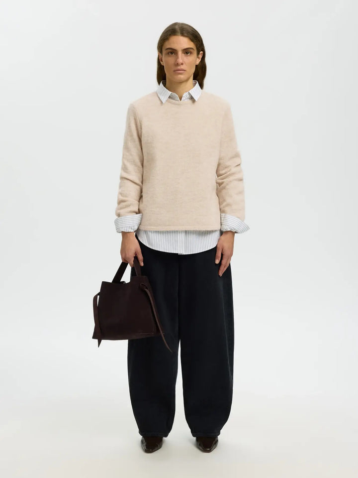 lulu new knit o-neck birch
