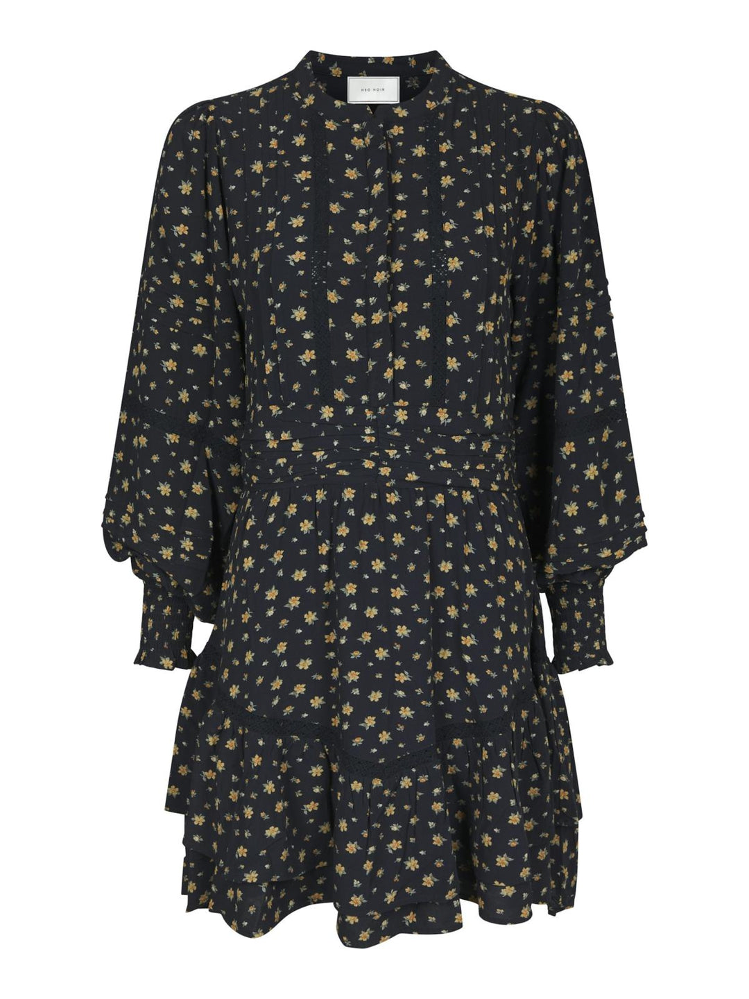 Roberta small flower dress black