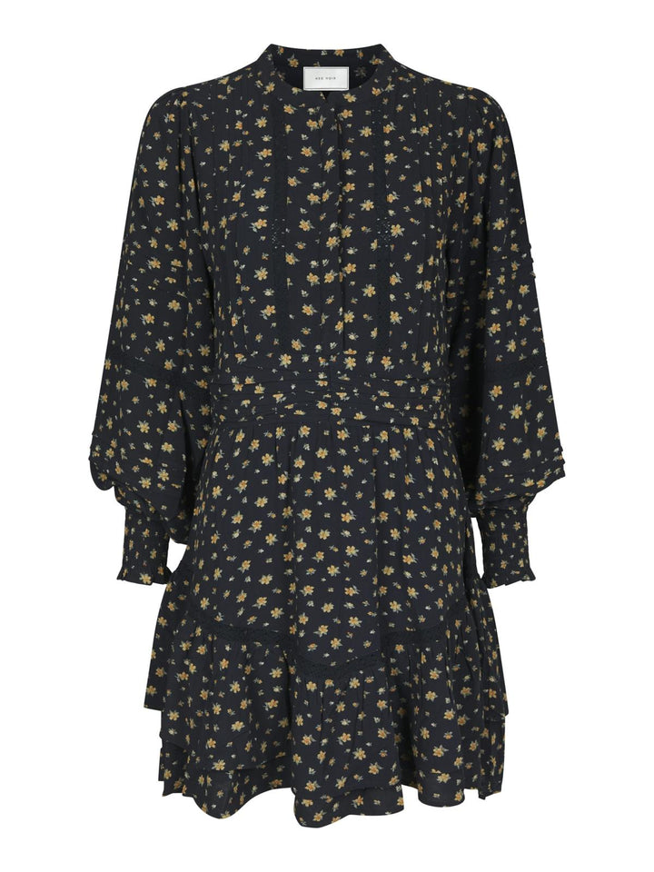 Roberta small flower dress black