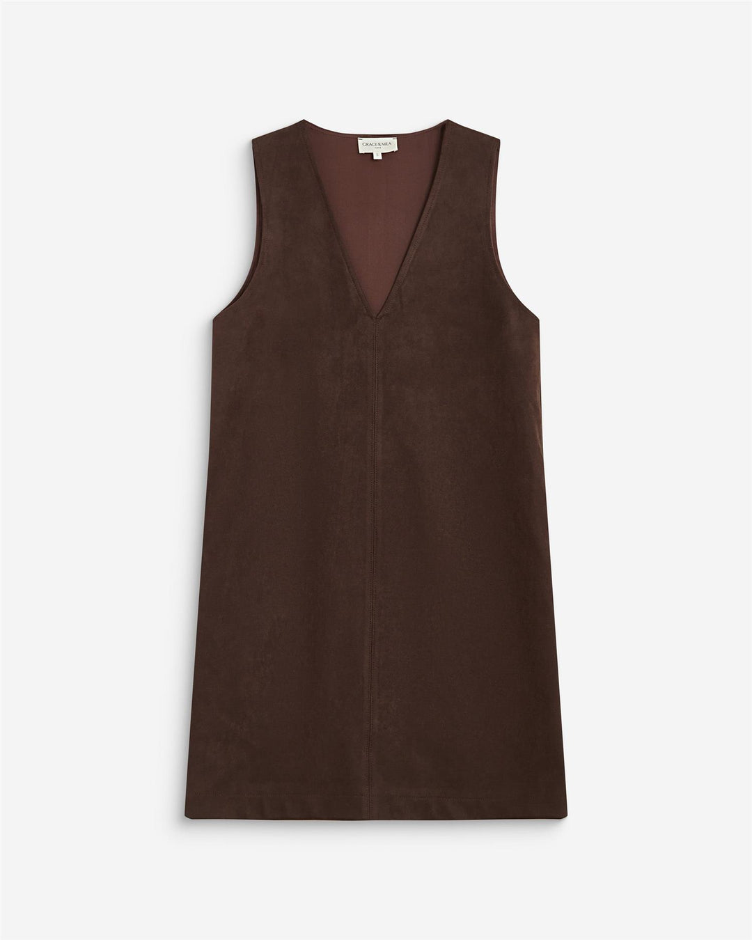 Anaya sleeveless short suede effect dress
