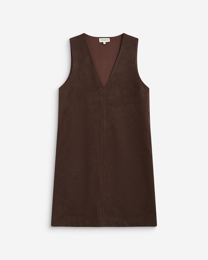 Anaya sleeveless short suede effect dress
