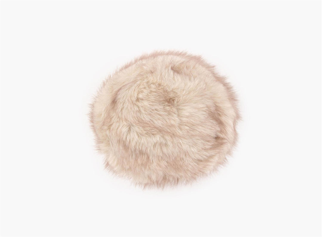 Renee pillbox lue i fuskepels beige