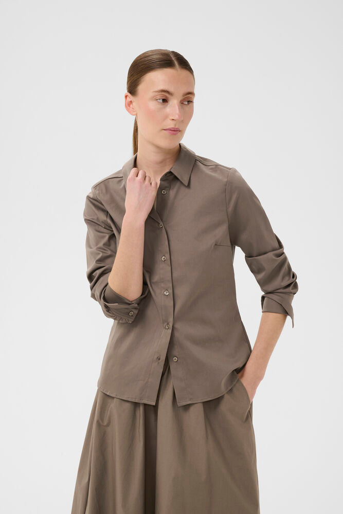 Cally Skjorte Coffee Quartz