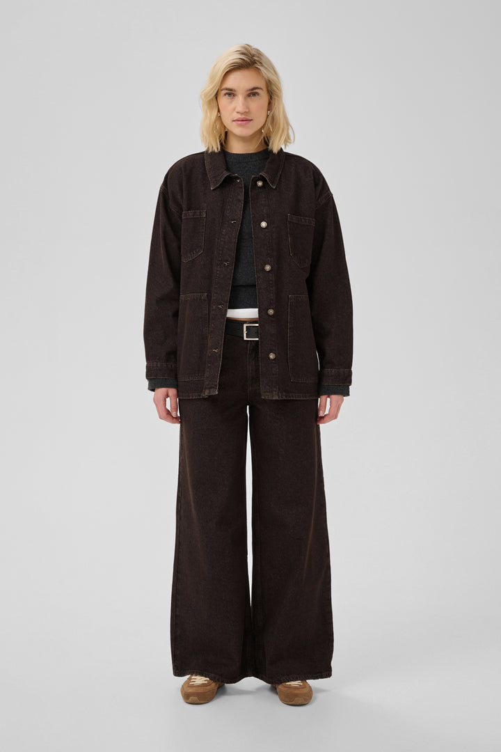 Uma boxy jacket dark brown