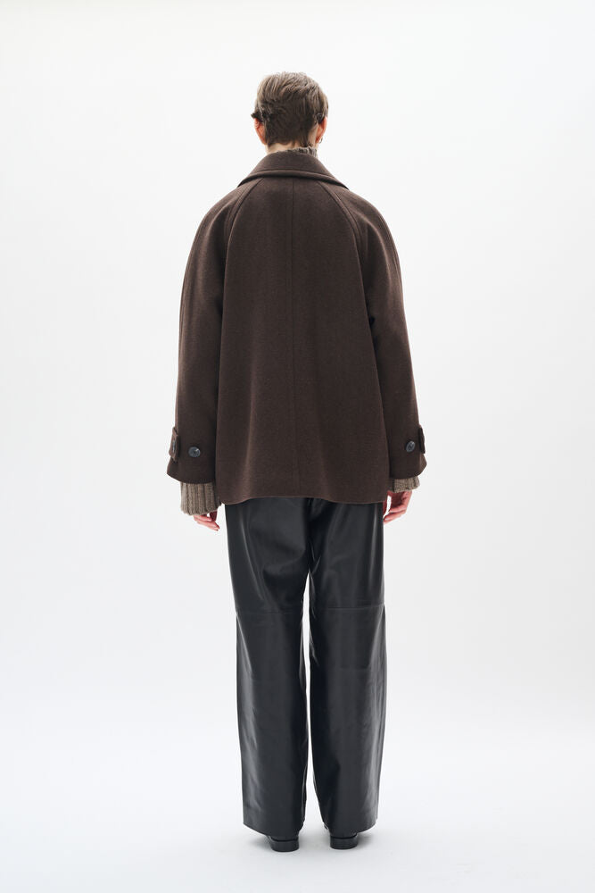 Thora minona coat chocolate brown
