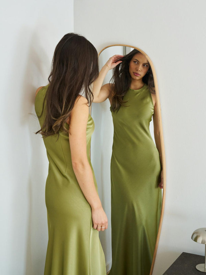 Celinie Heavy Sateen Dress