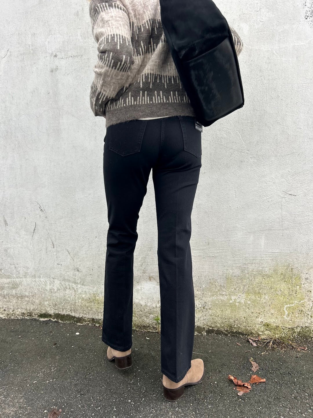 Paris flared black denim