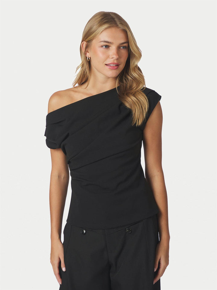Mabelle drapy top black