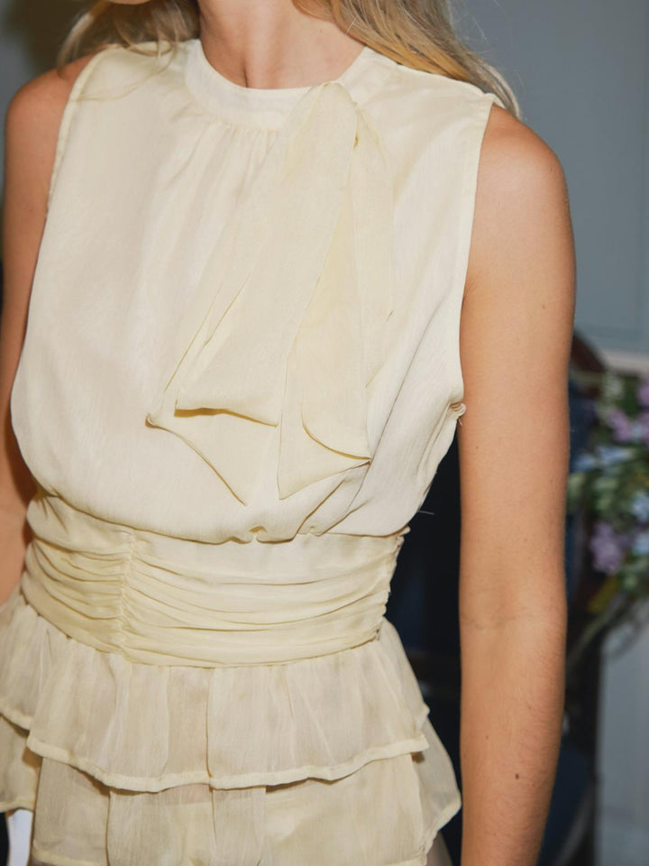 Ansol Solid Chiffon Top