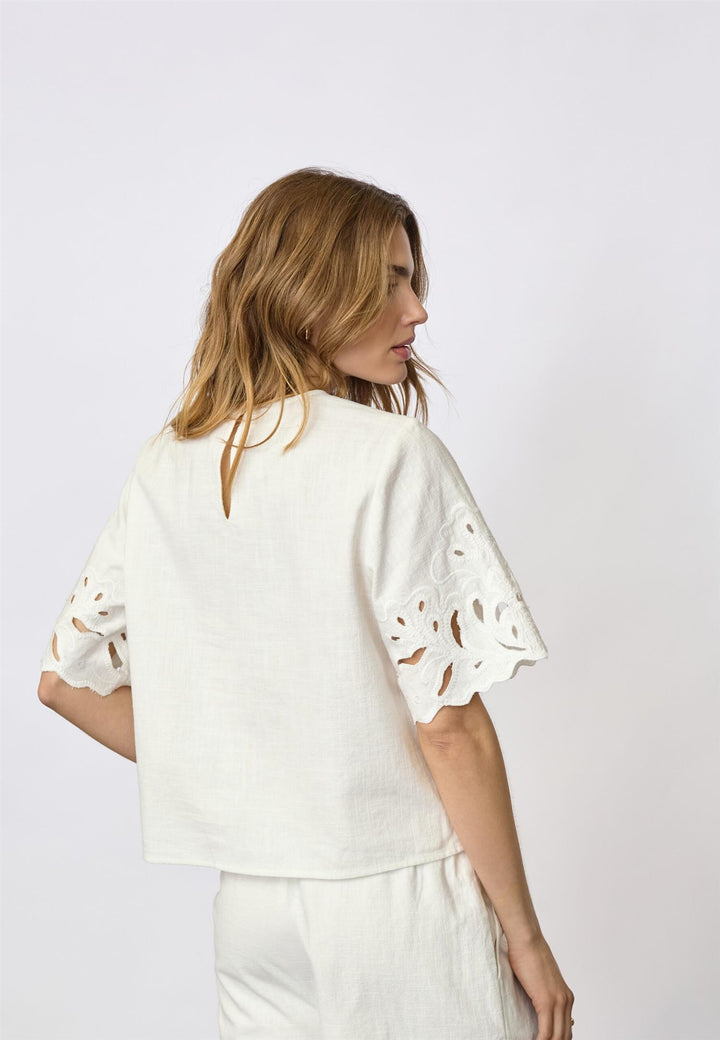 Lita Linen Emb Blouse