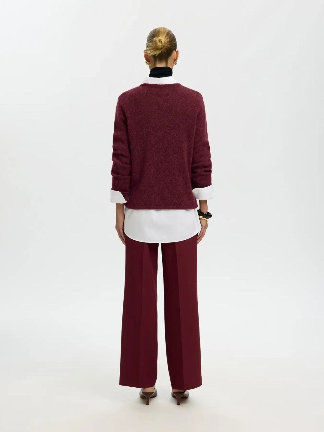 lulu new knit o-neck tawny port