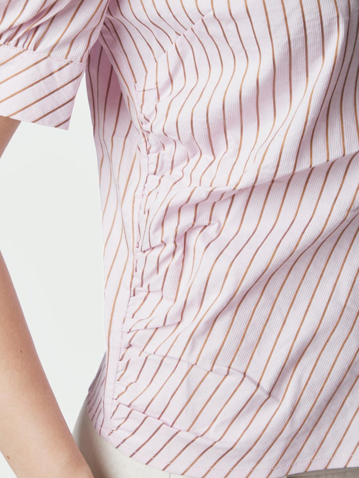 Frannie structure stripe shirt