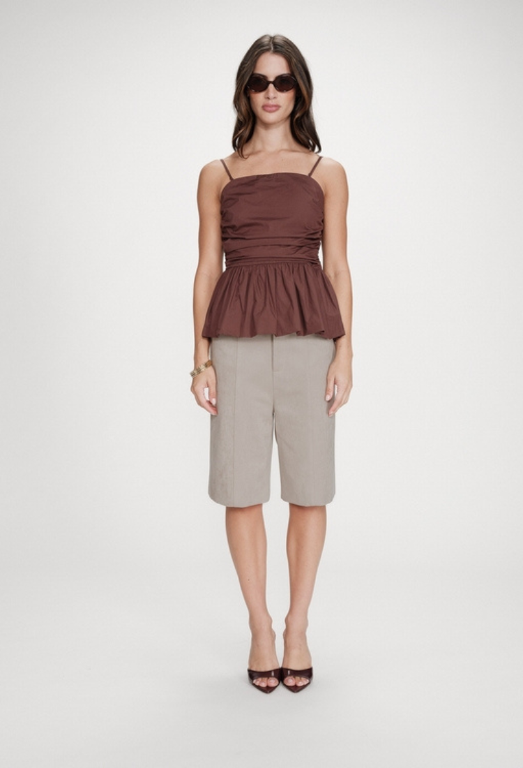 Valo Fitted peplum top