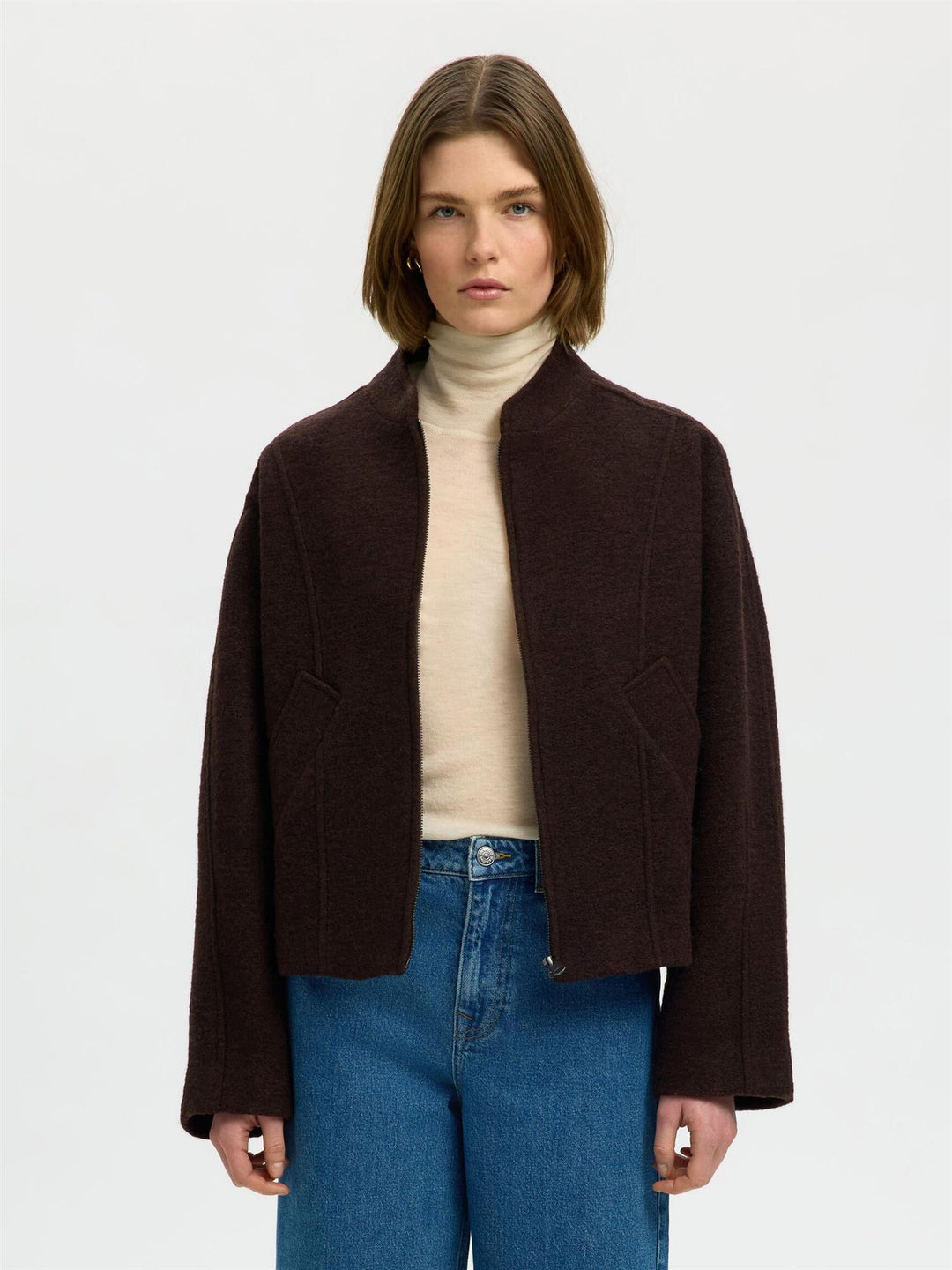 jacqueline wool blend jacket delicioso