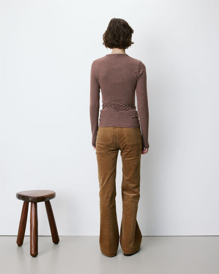 Aralee stripe top with gathered waist