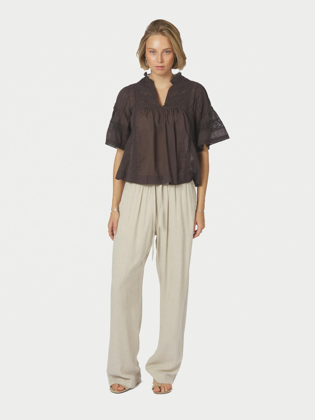 Siama S Voile Blouse dark brown