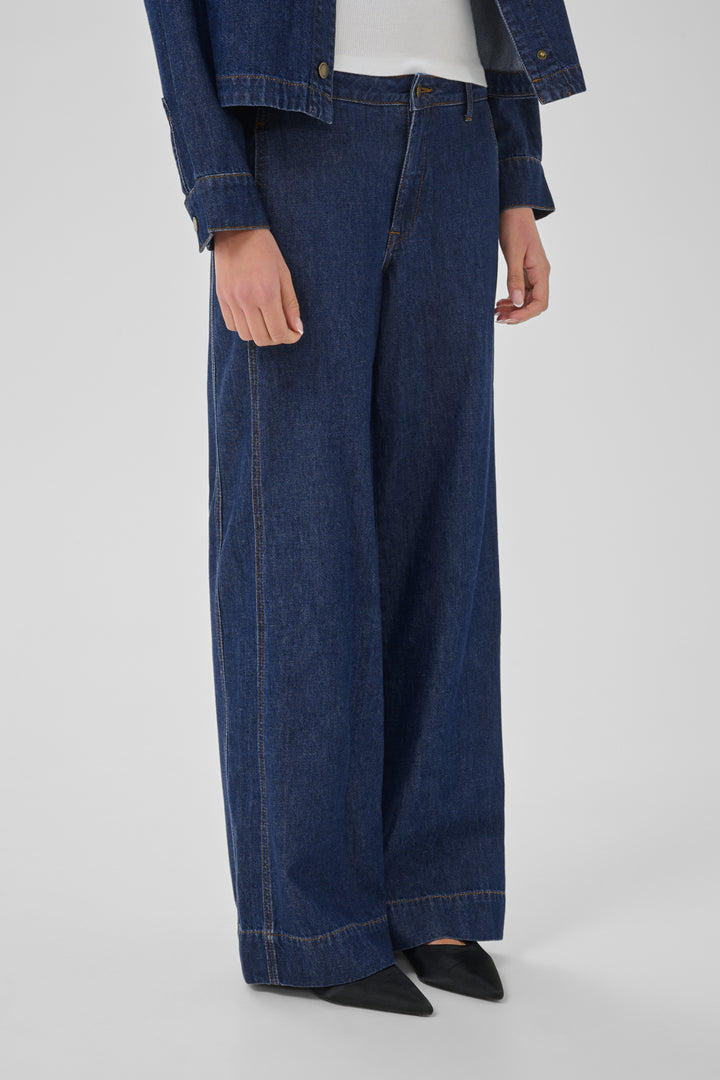 Hilma wide pant dark blue