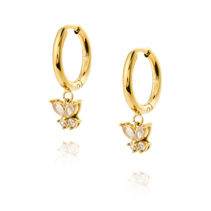 Butterfly Gullfarget Hoops