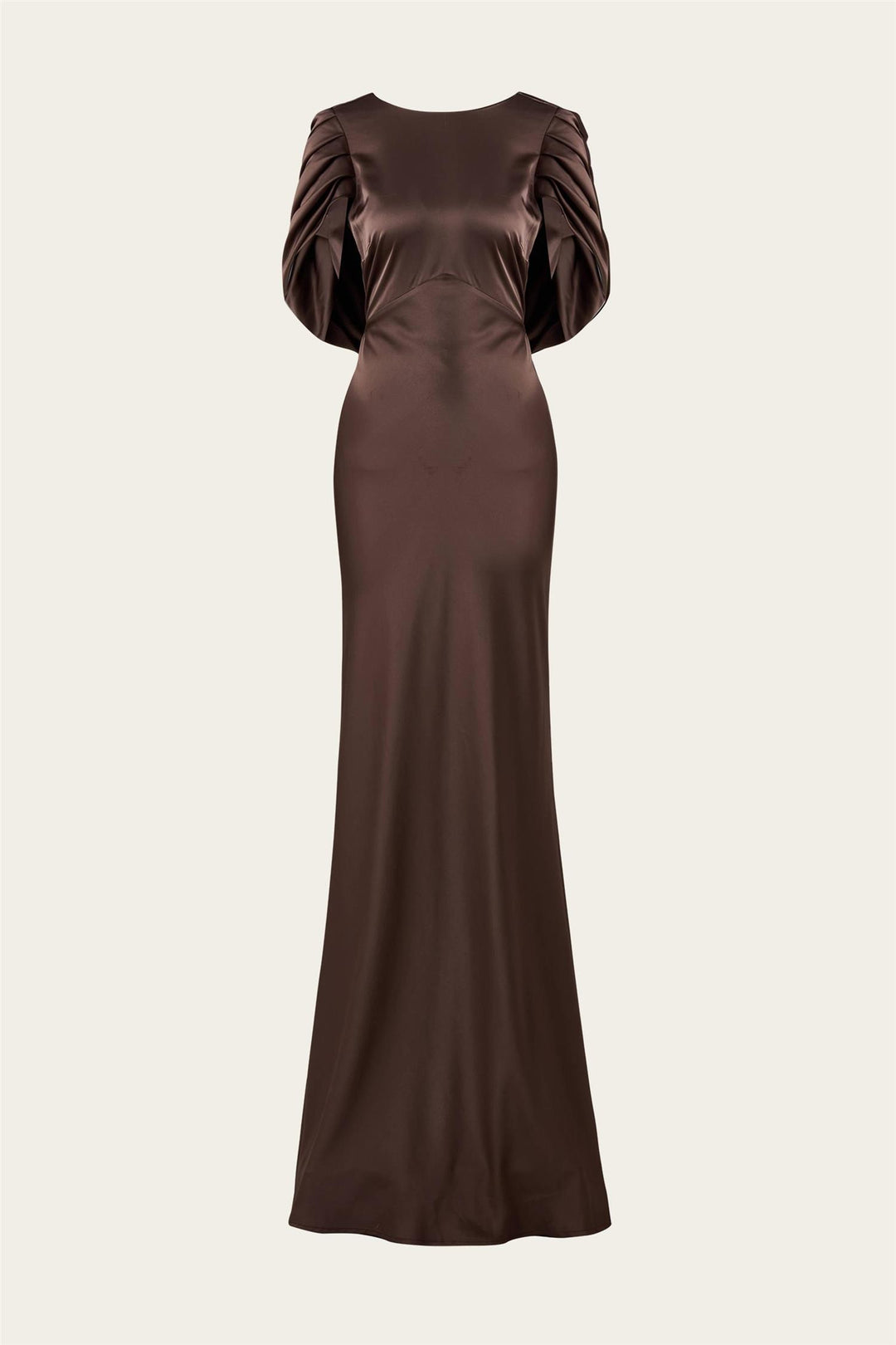 Louise Draped maxi dress chocolate