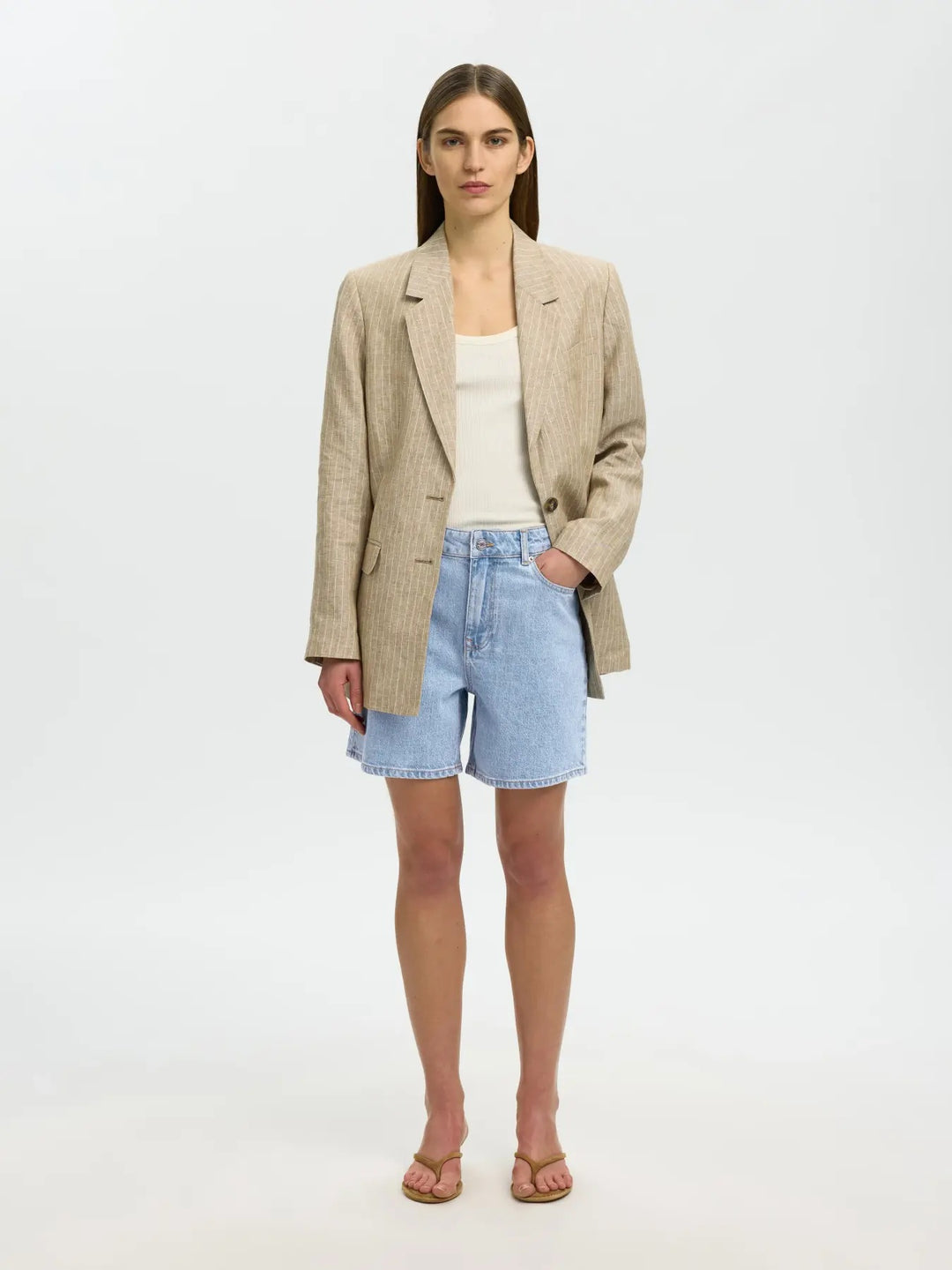 Krista Light Blue Denim Shorts