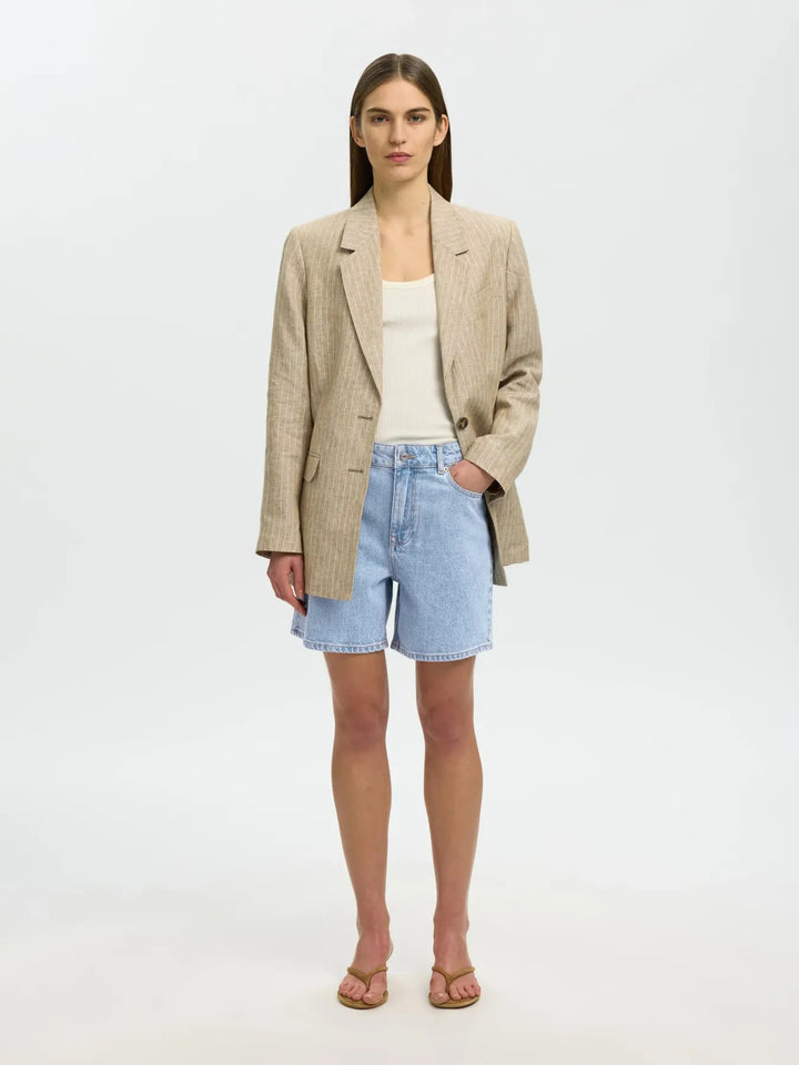 Krista Light Blue Denim Shorts