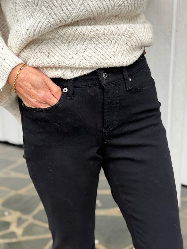 Piper long black denim