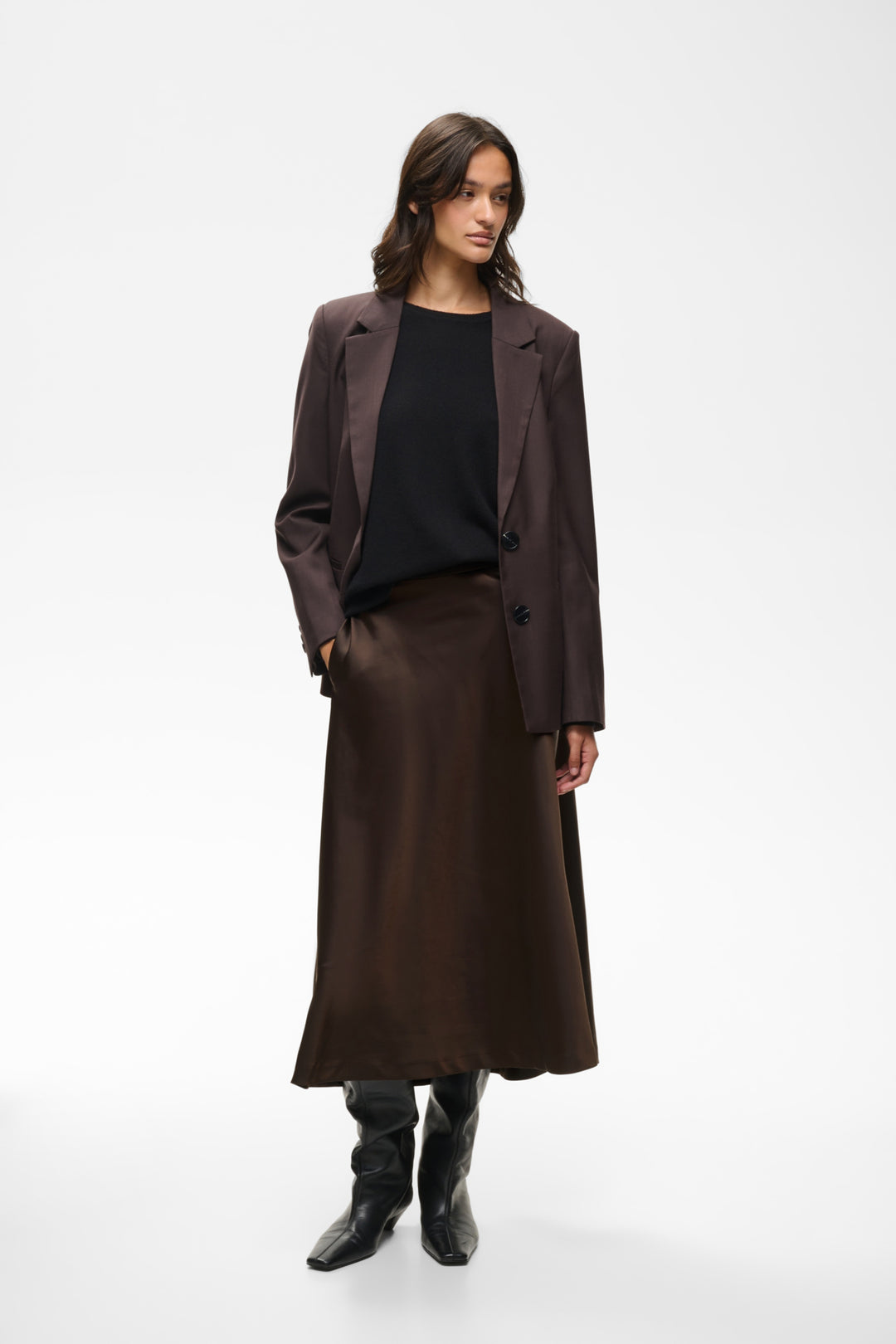 zilky skirt chocolate brown