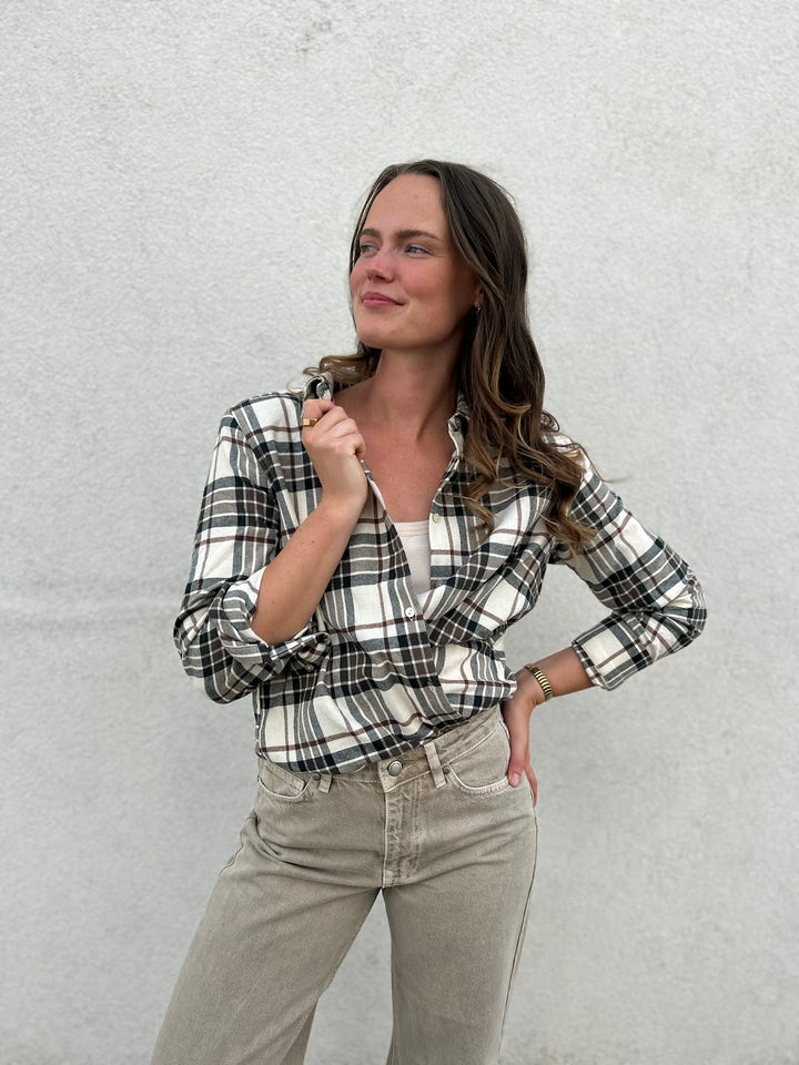 joan flannel shirt green