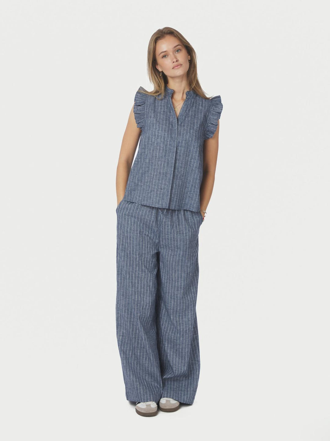 Siona Emb Stripe Top
