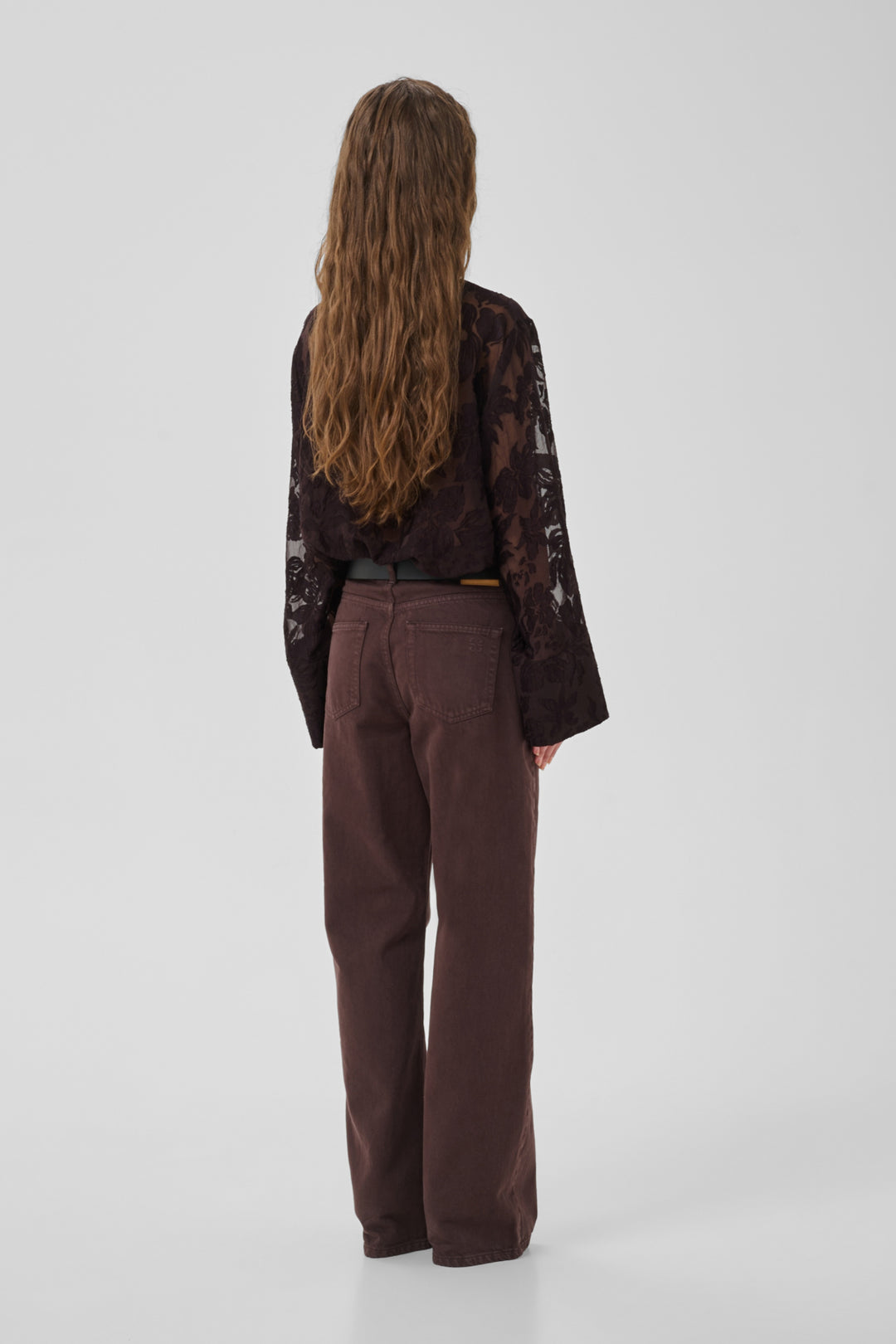 Enya boxy shirt chocolate plum
