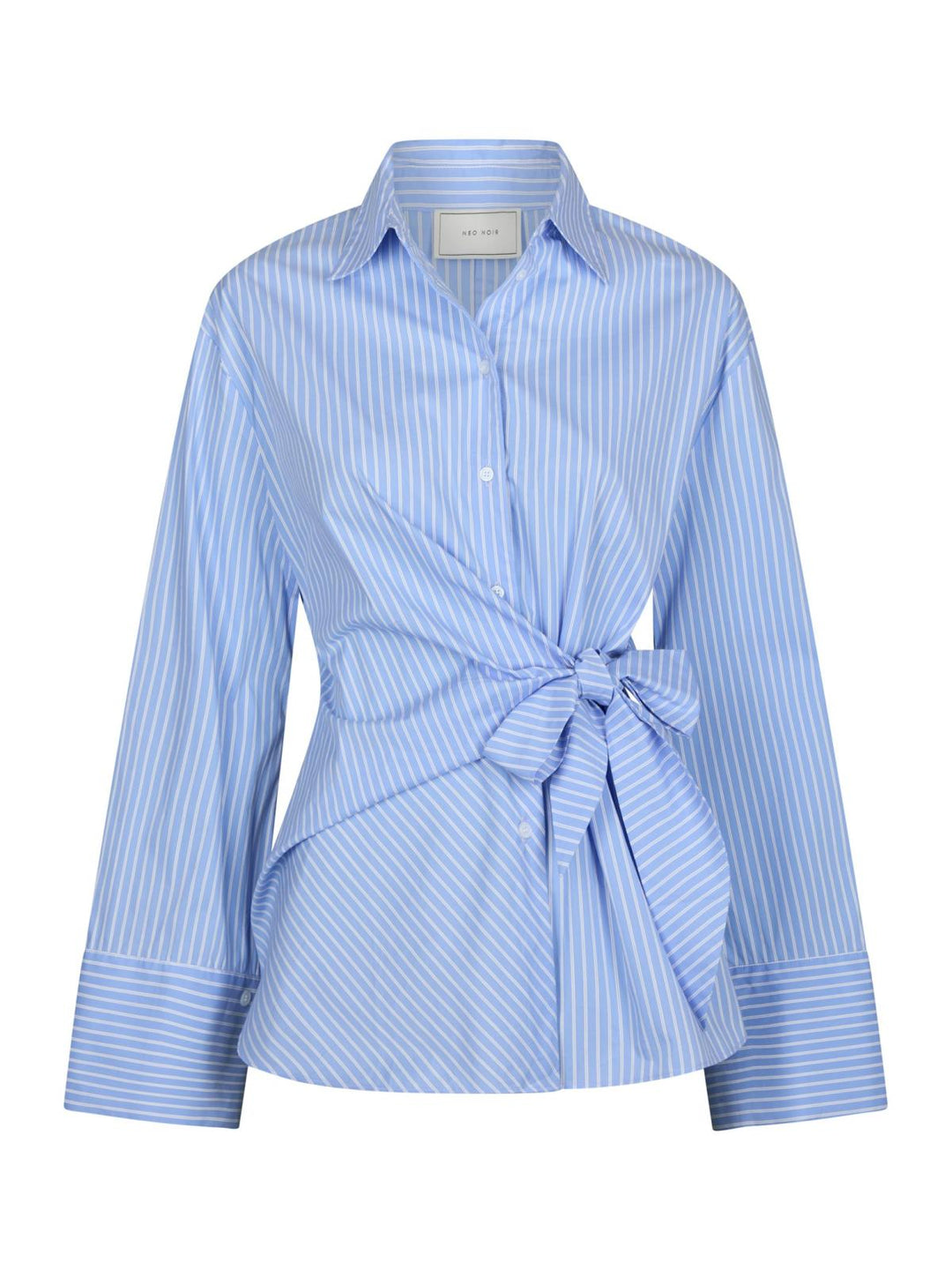 helisa stripe shirt light blue