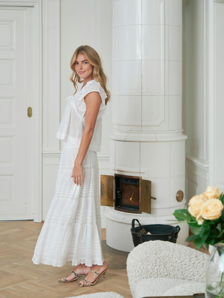 Felicia voile skirt white