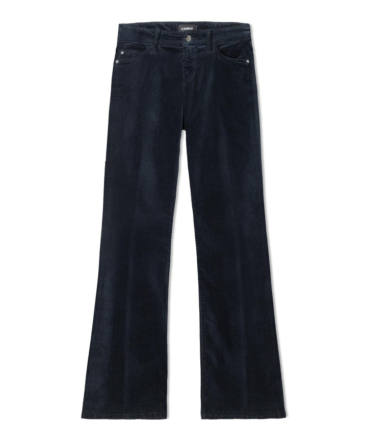 paris flared viscose velvet deep night