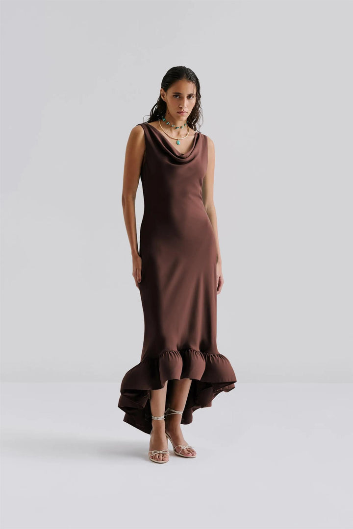Alia Cowl maxi dress
