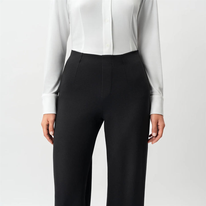 Tailored ponte relaxed trouser black