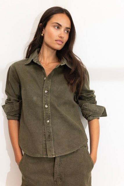 francis shirt green